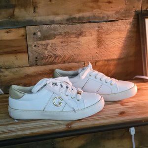 GUESS walking shoes Sneaker White Gold 8.5 M